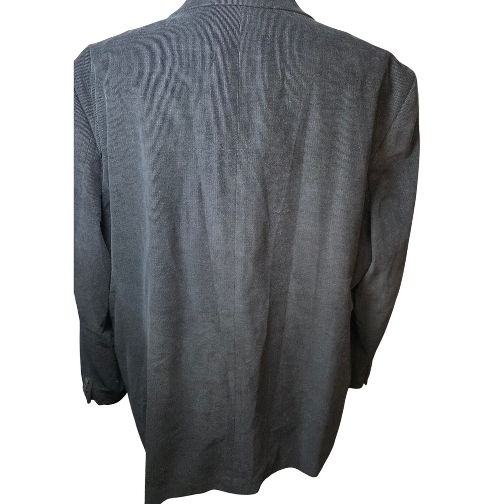 Andrew Fezza Men's 54L Corduroy Blazer Black Two Button Sport Coat Jacket Lined - Picture 9 of 11